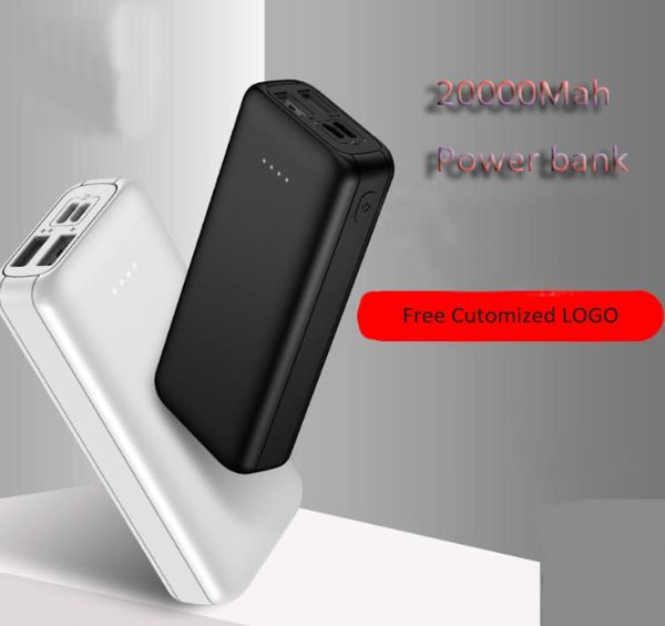 Power Bank с логотипом Customzied Power Bank емкостью 20000 мАч, быстрая зарядка высокой емкости, портативные мини-блоки питания для зарядного устройства для iPhone android2741031