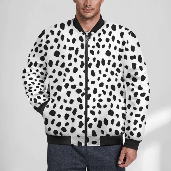 Giacche da uomo Dalmata maculato Stampa animale Cappotti autunnali impermeabili Uomo Giacca casual alla moda Grafica classica Regalo frangivento di grandi dimensioni