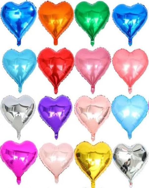 Novità palloncino a forma di cuore novità bavaglio giocattoli 18 pollici Foil regali d'amore colori multipli matrimonio festa di compleanno decorazione della casa B9443162