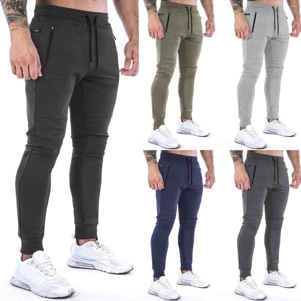 Erkekler Pantolon Erkekler Rahat Streç Skinny Jogger Biker Eğitim Yürüyüş İnsan Pantolon Y2K Giysileri Pantalonlar Spor Salyası Takipleri