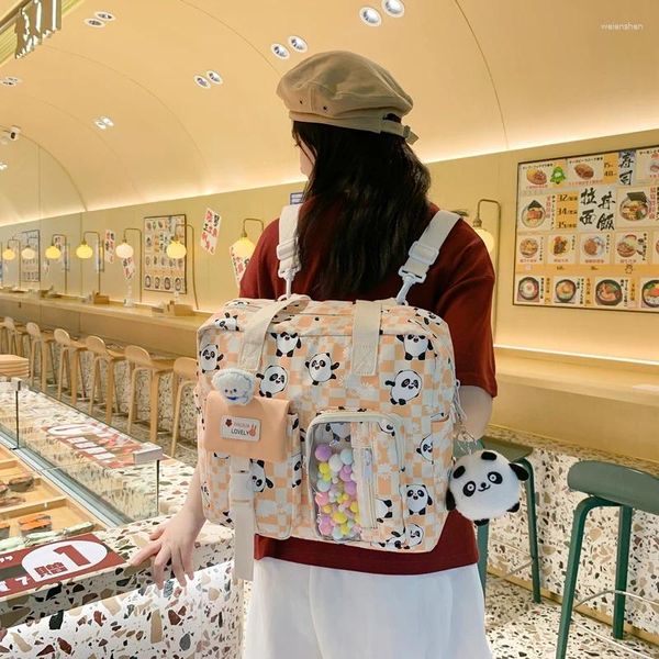 Okul çantaları modaya uygun kadınlar küçük çanta kız seyahat sevimli kitap sırt çantası kadın dizüstü bayanlar su geçirmez kawaii karikatür kolej