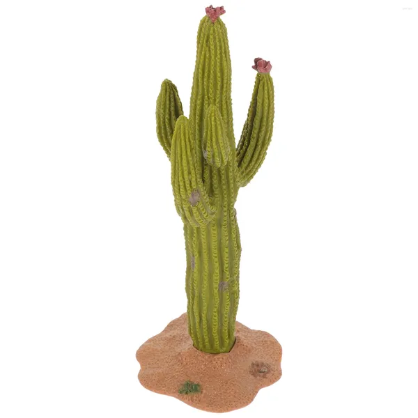 Decorações de jardim Realista Cactus Estatueta Micro Paisagem Planta Estátua Decoração Falso Adorno