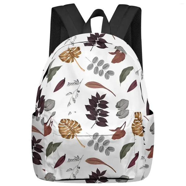 Rucksack Herbst Toten Blätter Weiß Schultaschen Für Teenager Mädchen Bookbag Männer Rucksack Schulter Tasche Laptop Mochila