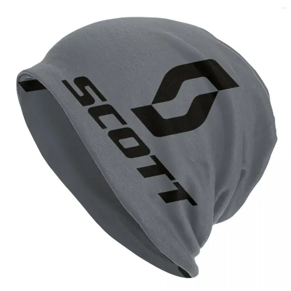 Berets logotipo da bicicleta scotts outono inverno gorros bicicleta equitação crânios bonés homens na moda quente dupla utilização bonnet tricô chapéus