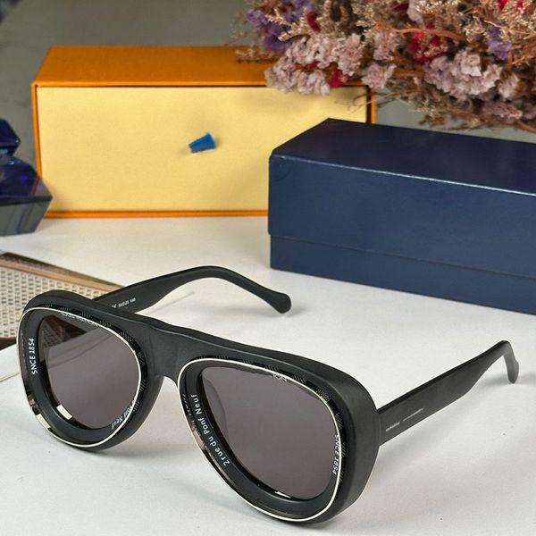 2024 Frühling Sommer SUPER VISION PILOT Sonnenbrille für Herren Modell Walk Style Gummieffekt Nylon Pilot Rahmen Modedesigner Sonnenbrille Z2701