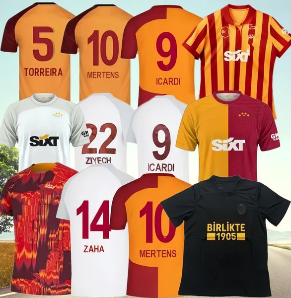 2023 2024 Turchia Galataray Maglie da calcio Belhanda Icardi Zanioli Mertens Zaha Akgun Akturkoglu 100 ° anniversario Terzo Champions League 23 24 SCHIT