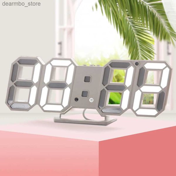 Relógios de mesa Digital 3D LED despertador eletrônico relógio de mesa de alta temperatura adequado para casa sala de estar decoração de parede pendurado clock24327