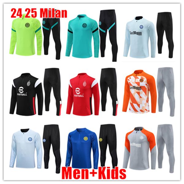 2023 Yeni Tuta Calsio eşofman Lautaro Chandal Futbol Soccer Milano Eğitim Takımı 22 23 Milans Camiseta De Foot Men ve Çocuklar