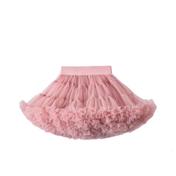 Meninas mini saia tutu crianças meio corpo saia moda infantil saia inchada 1-10y bonito vestido de princesa 240325