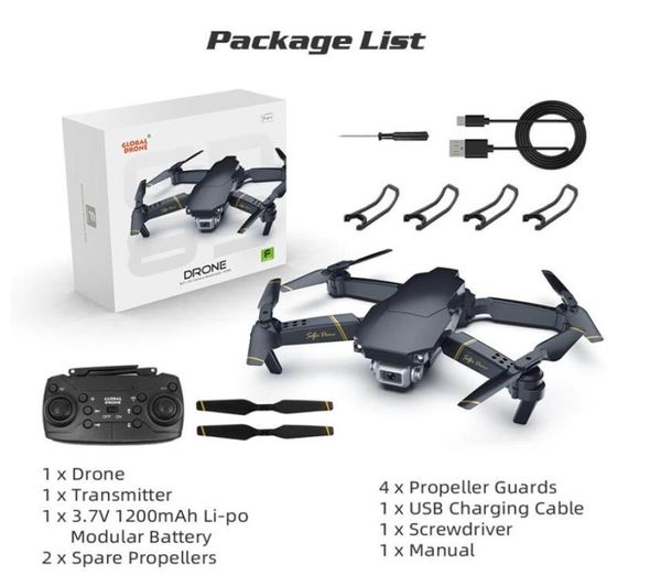 Global Drone 4K Camera Smart Remote Control Mini veicolo pieghevole professionale RC elicottero Selfie Droni giocattoli per bambini con Batte6985586