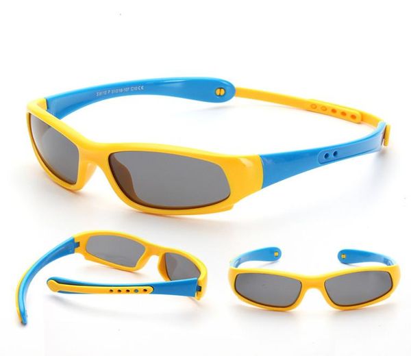 Hochwertige Silikagel-Kinder-Sonnenbrille, komplett polarisiert, Reiten, Baby-Sonnenbrille, Kinder-Sonnenbrille, 16 Farben, mit Autoetui9564388