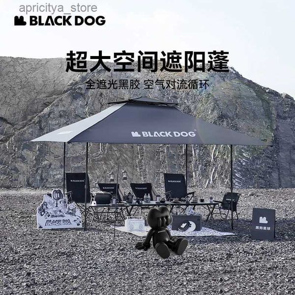 Tendas e abrigos Naturehike-Blackdog Square Sunshade Big Umbrella Black Rubber Sunshade Outdoor Garden Sunshade Canopy24327