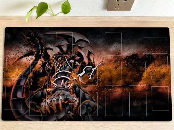 Подушечки аниме YuGiOh Playmat Dark Armed Dragon CCG TCG Playmat Коллекционная карточная игра Коврик Бесплатная сумка Нескользящий настольный коврик Коврик для мыши Коврик для мыши 60x35 см