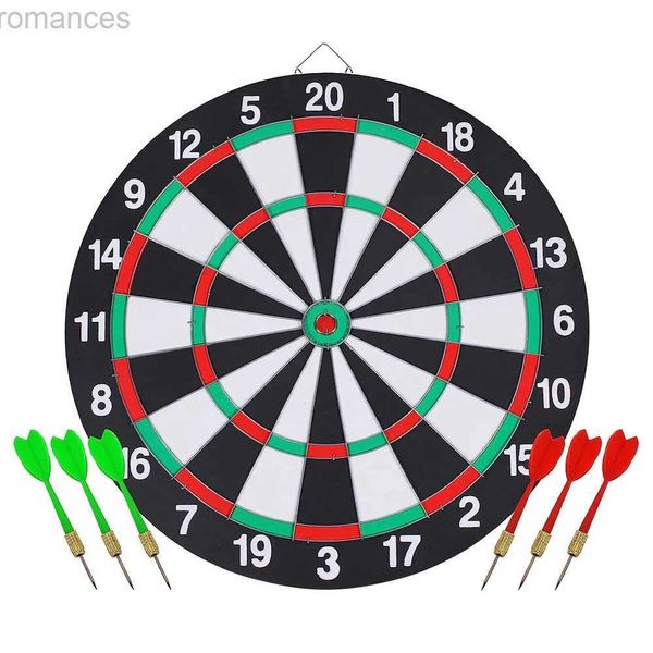 Dardos 12/15/17 polegadas Papel Dartboard Dois Jogos Design com Dardos de Aço-Plástico para Adultos Adolescentes Barras Familiares Escritório Lazer Esporte 24327