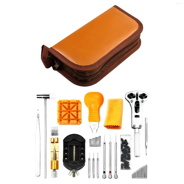 Kit di riparazione dell'orologio Kit di attrezzi 168x Custodia per il trasporto della barra a molla Perni aggiuntivi Rimozione del collegamento Sostituzione della batteria posteriore