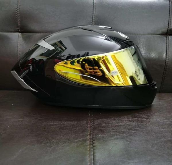 Full Yüz X14 Parlak Siyah Motosiklet Kaskı Antifog Visor Adam Binicilik Araba Motokros Yarışı Motosiklet Motosikleti Helmetnotoriginalhelmet3777227