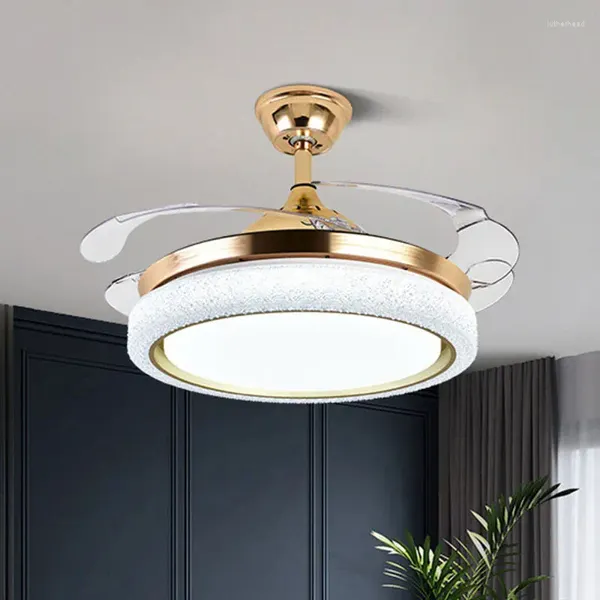 Fan Light Restaurant Invisible Home Wohnzimmer LED Bluetooth Tmall Genie Gold Decke