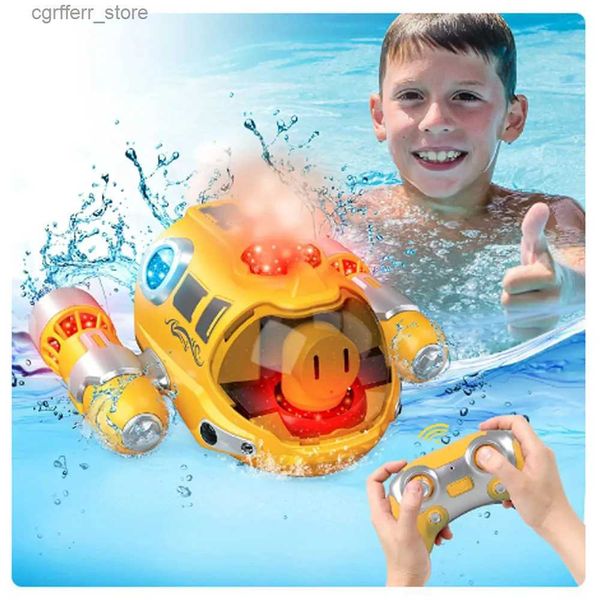 Gun Toys Consegna gratuita di sottomarini RC piscine giochi d'acqua giocattoli per bambini barche radiocomandate compleanni regali di Natale docce per bambini240327