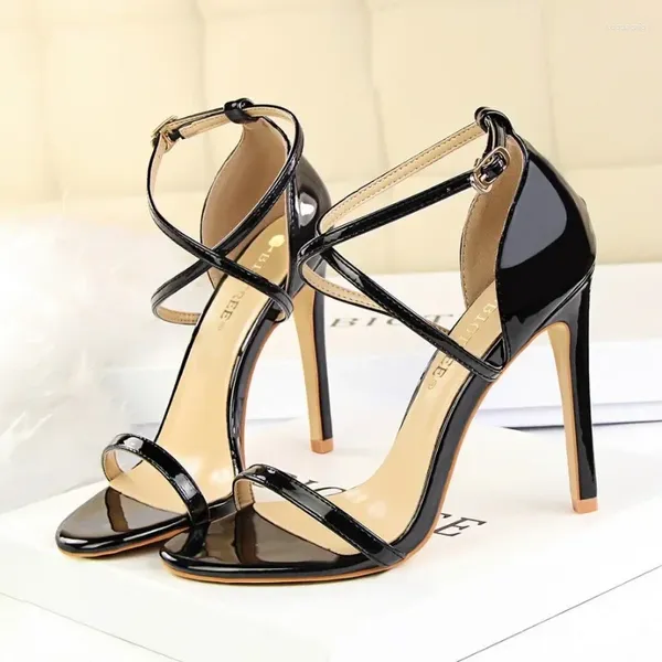 Kleid Schuhe Frauen 8 cm 11 cm High Heels Sommer Mid Low Champagner Gold Sandalen Römische Pumpen Dame Gladiatoren stiletto