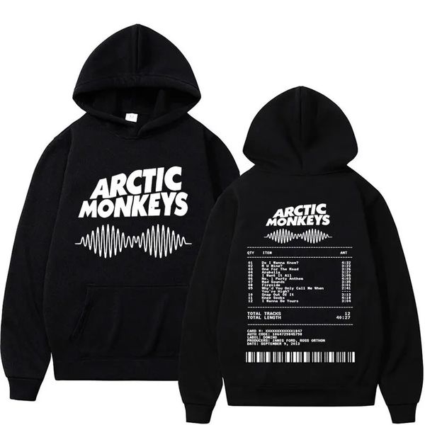 Arktik Maymunlar Müzik Albümü Baskı Hoodies Erkek Kadınlar Vintage Moda Hip Hop Hoodie Sıradan Fleece Büyük Boyutlu Sweatshirt Street Giyim