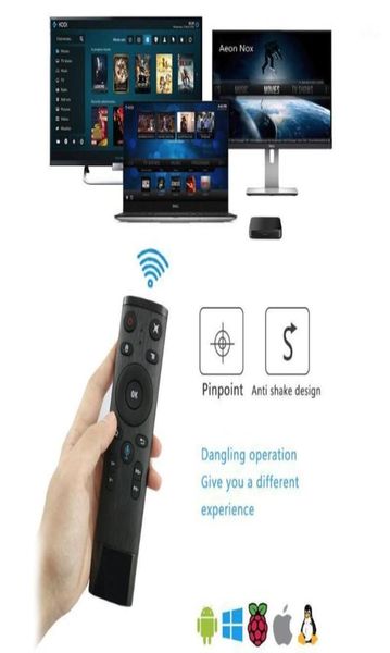 Controle remoto de voz Q5 Air Mouse para Android TV Box sem fio 24G Gyro Sensing Controle Remoto com USB Receiver17373160