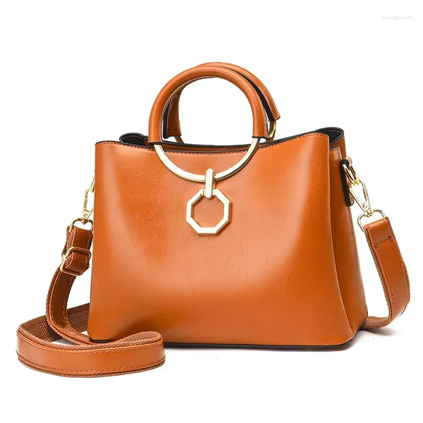 Umhängetaschen Europäische und amerikanische Mode Temperament Trend Handtasche Frauen Herbst 2024 Damen große Kapazität Pu Single Messenger