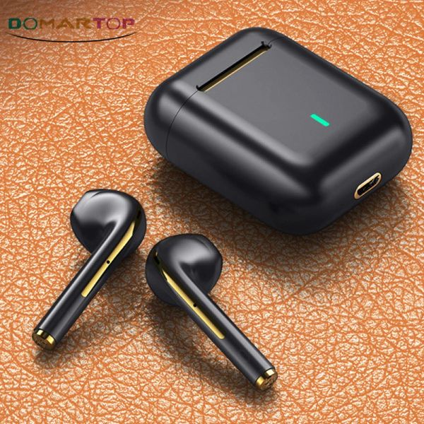 Fones de ouvido J18 TWS fones de ouvido Bluetooth em fones de ouvido sem fio com fone de ouvido de jogos à prova d'água para fones de ouvido para celulares para celulares