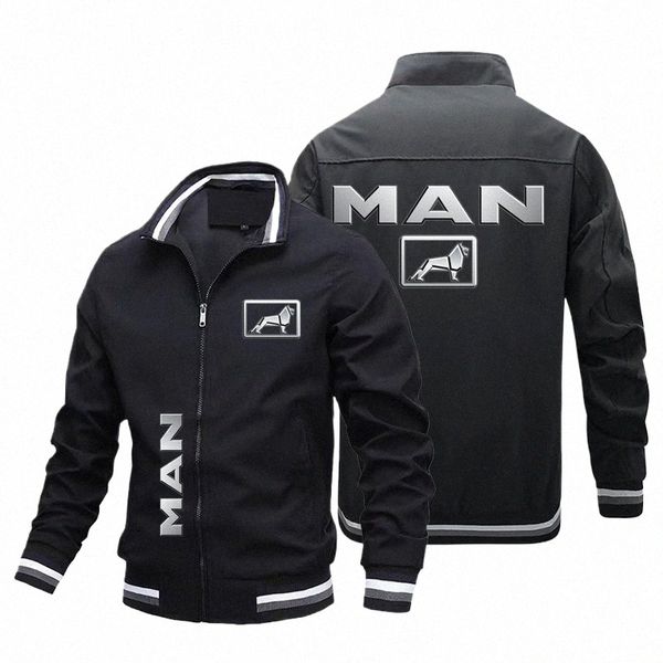 2023 Marca Outono e Inverno Caminhão Masculino MAN Car Logotipo Imprimir Homens Zipper Casaco Masculino e Moletom Jaqueta Casual Personalizar O5BU #