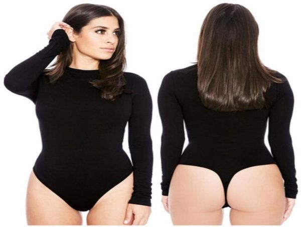 Kadınlar Katı Eğri Tulumlar Kadın Uzun Kollu Sıska Shapers Crew Boyn Bodysuit Zayıflama Yüksek Bel Kadın Yük atıcıları SXL EUR US SI64120034