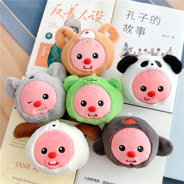 Simpatico peluche Loopy Cartoon Castoro Ciondolo Morbido Peluche Portachiavi Portachiavi Auto Zaino Borsa Decor Regalo per bambini