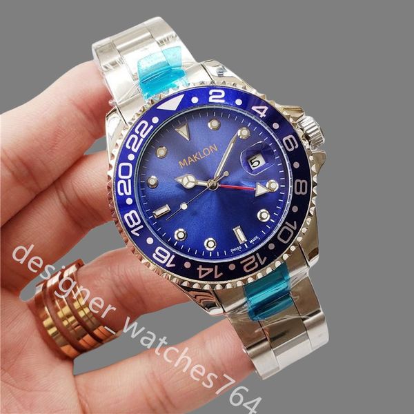 Para mens designer relógio automático mecânico pulseira de aço inoxidável high end business casual relógios mens relógios luminosos essenciais grande janela de exibição de calendário