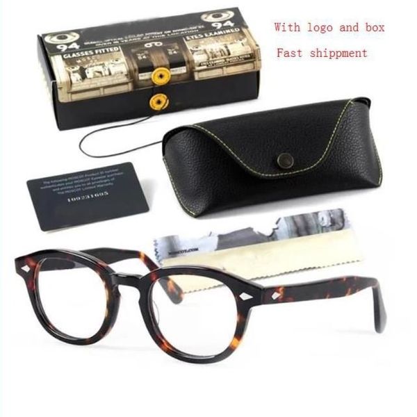 Очки для чтения высшего качества, оправа с прозрачными линзами, очки Джонни Деппа Лемтоша, очки для близорукости, мужские и женские очки для близорукости, 3 размера с футляром233T