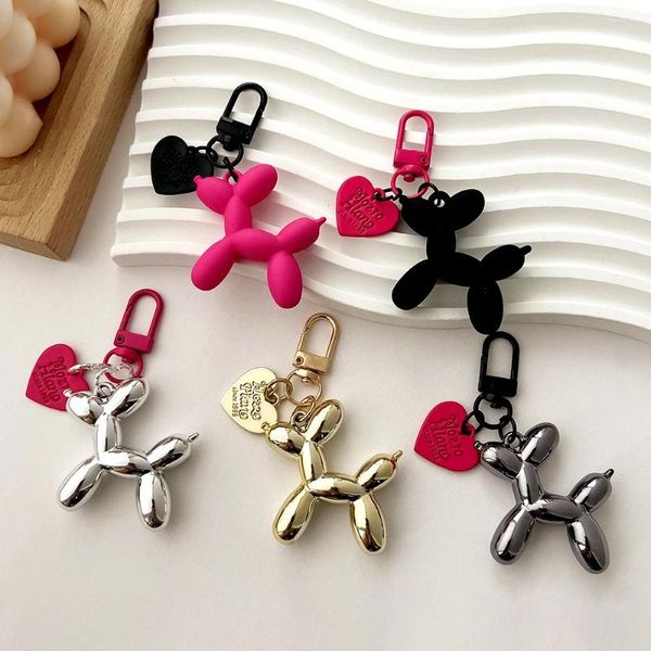 Köpek Giyim Sevimli Akrilik Karikatür Balon Anahtarları Kadınlar için Y2K Çanta Kolye Çift Araba Anahtar Zincirleri Takı Hediye Dekorasyon Aksesuarları