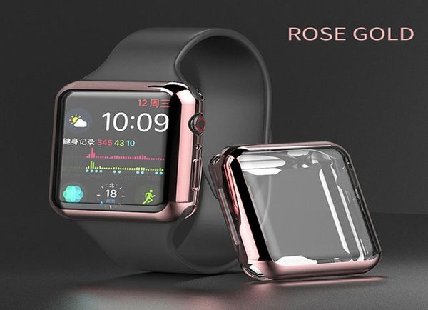 Apple Watch Kılıfı için Lüks Kaplama Kılıfı 44mm 40mm 42mm 38 mm Allaround Koruyucu Kapak Tamponu Apple Watch Serisi 6 SE 5 4 3 2 AC6647742