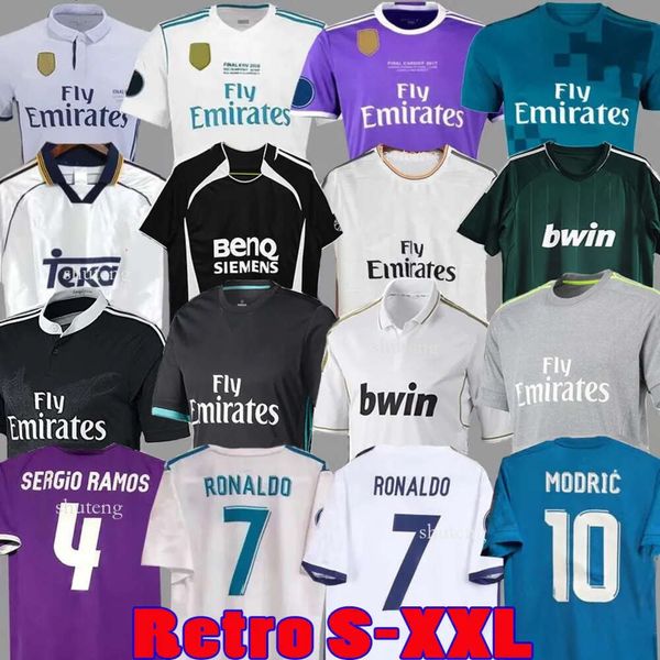 Real Madrids Retro-Fußballtrikots Finals Fußballtrikot GUTI BENZEMA SEEDORF CARLOS RONALDO KAKA 03 04 06 07 11 13 14 15 16 17 18 ZIDANE Beckham RAUL Vintage 58 3 405