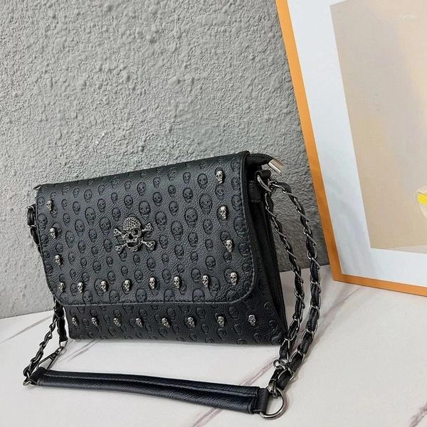 Totes Luxus Berühmte Marken Designer Frauen PU Leder Tasche Messenger Taschen Handtaschen Weibliche Vintage Gothic Kette Schulter