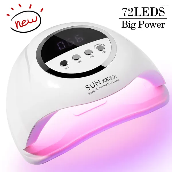 Secadores de unhas X20 MAX Secador 320W UV LED Lâmpada 72LEDS Gel Polonês Cura Arte com Temporizador de Sensor Inteligente Automático