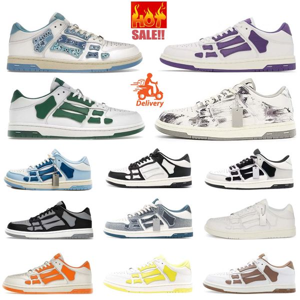 2024 Neue Designer-Herren-Turnschuhe, Freizeitschuhe, Top-Low-Sneaker aus echtem Leder, Triple Lime, Schwarz, Grau, Grün, Orange, Blau, Lila, Lila, Rosa, Rosa, Damen, Sport