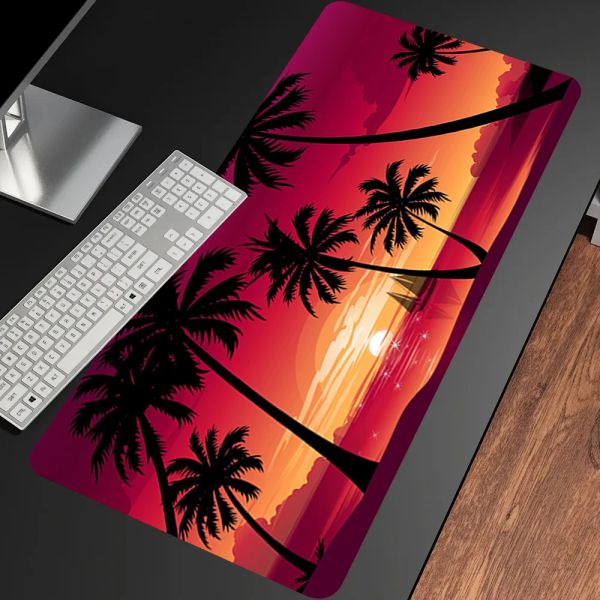 Pads Kawaii MousePads Tastaturpad Büroteppich Animation Coconut Grove Mauspad Gaming Neues großes benutzerdefiniertes Computer-Gummi-Mauspad