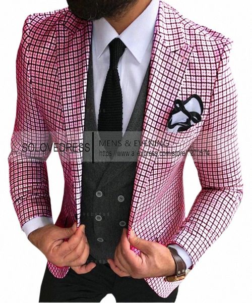 2024 Новый стиль мужской западный маленький квадратный костюм на заказ смокинг с лацканами джентльмен текстура сплошной цвет уникальный дизайн повседневная встреча W1wU #