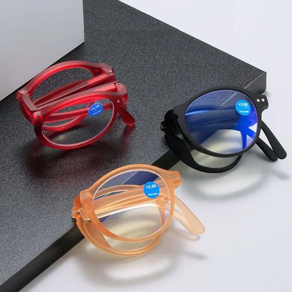 Óculos de sol moda visão cuidados impressão dobrável óculos de leitura anti-azul óculos de luz dobrável presbiopia óculos de computador