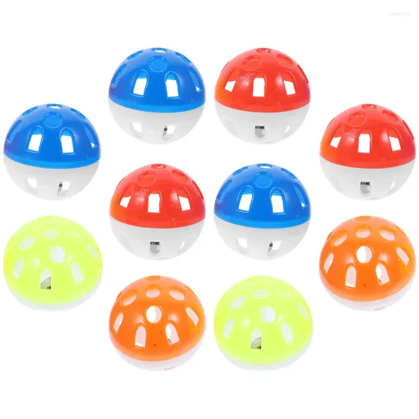 Outros pássaros abastecem 10 PCs Ball Ball Ball Ball Bolas de Plástico Toys Indoor Cat Parrot Bells para Papagaios periquitos