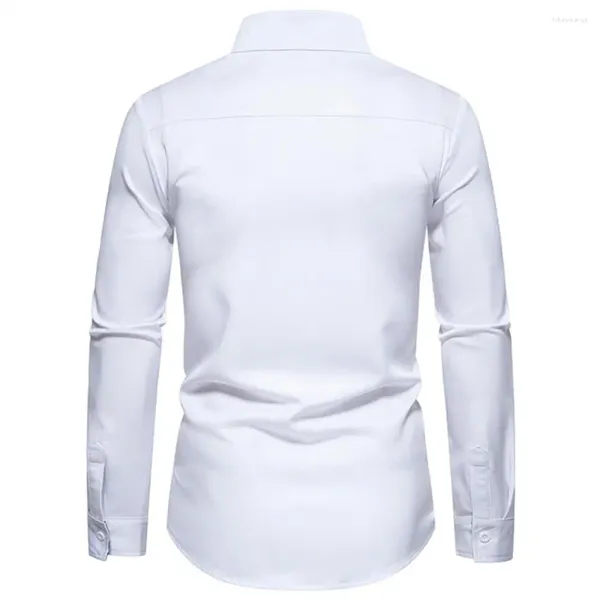 Camicie casual da uomo Camicia da uomo Colorblock Stile retrò Primavera Autunno con stampa a colori a contrasto Design monopetto Slim Fit per formale