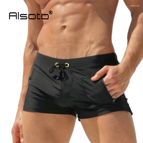 Costumi da bagno da uomo Costume da bagno per uomo Boxer Shorts Summer Beach Tavola da surf Sexy Gay Pene Pouch Nuoto invernale Sungas De Praia Homens