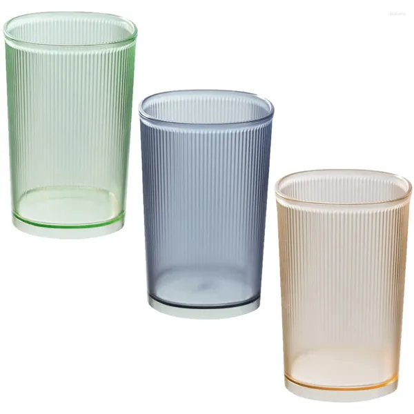 Tassen, 3 Stück, Glasbecher, transparent, Zahnreinigung, Zahnbürstenbecher, einfaches Mundwasser, Badezimmerbecher, Reisen