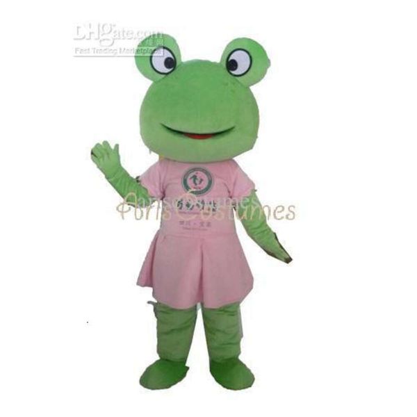 Trajes da mascote Halloween Natal bonito sapo mascote dos desenhos animados de pelúcia fantasia vestido traje da mascote