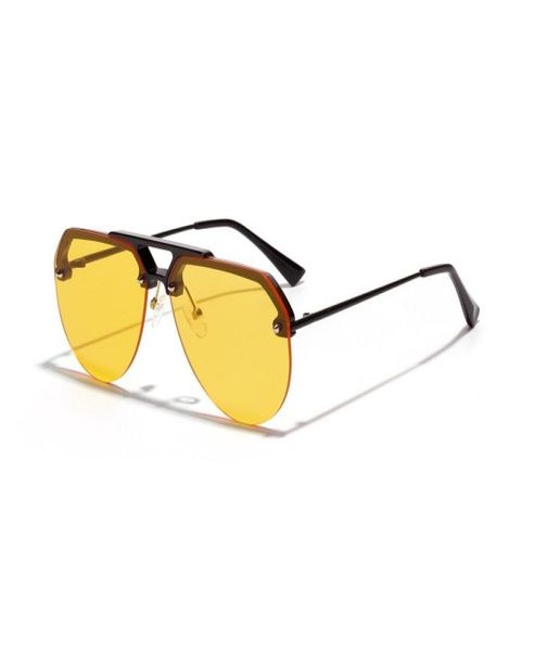 Inteligente casual 2019 novo designer de óculos de sol para homens e mulheres meia armação moda unissex óculos de sol vintage semi sem aro eyewear3666986