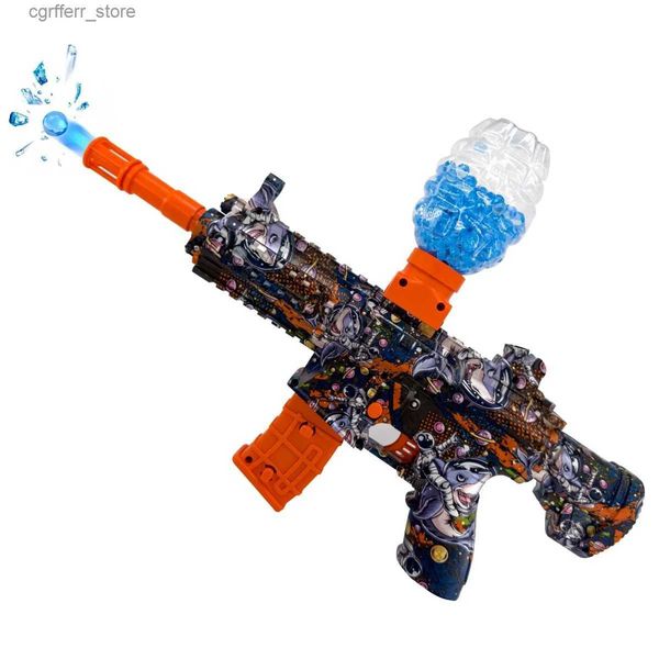 Gun Toys M416 Splash Ball Blaster, keine Stop-Aktion, keine Wassertropfen, ausgestattet mit wiederaufladbarem Akku, automatische Outdoor-Sportpistole, geeignet für Teamaktivitäten240327