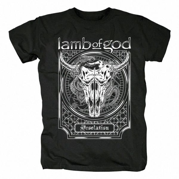 Lamm Gottes Heavy Mental Band T-Shirt Herren 100% Cott T-Shirt Sommer Kurzarm Grafik T-Shirt Harajuku Streetwear T-Shirts V9cu #