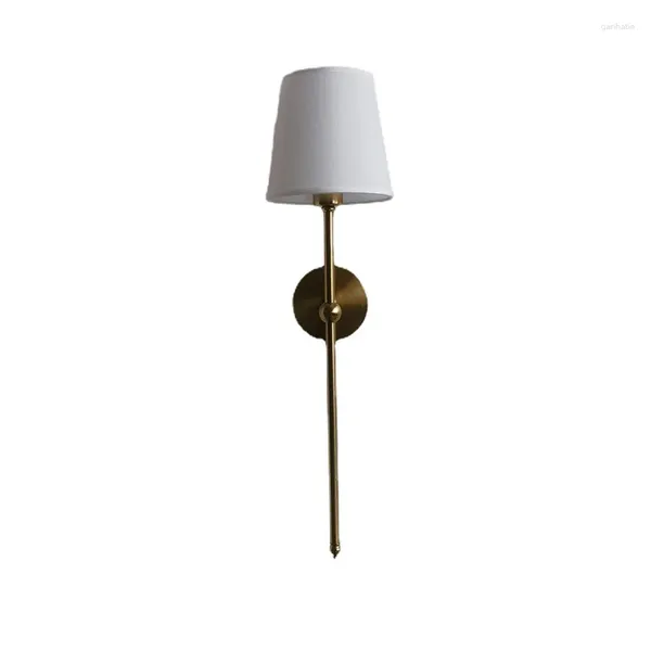 Настенный светильник, скандинавский простой декор для коридоров, белый абажур, прикроватная тумбочка для спальни, зеркало для ванной комнаты, бра, светильники